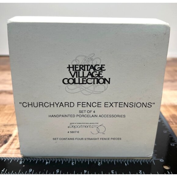 Department 56 5807-6 Churchyard Fence Extensions Heritage Village Set Of 4 - Picture 4 of 4